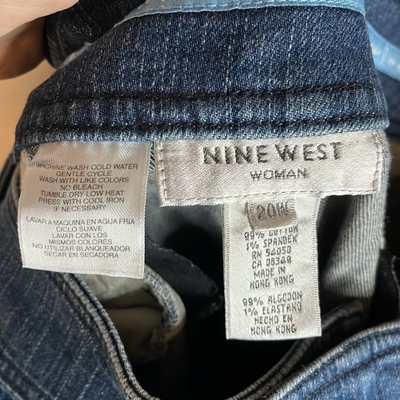 Womens Denim Jeans, Classic Fit, Two Button Waist, Comfort Style, Blue - Picture 4 of 5